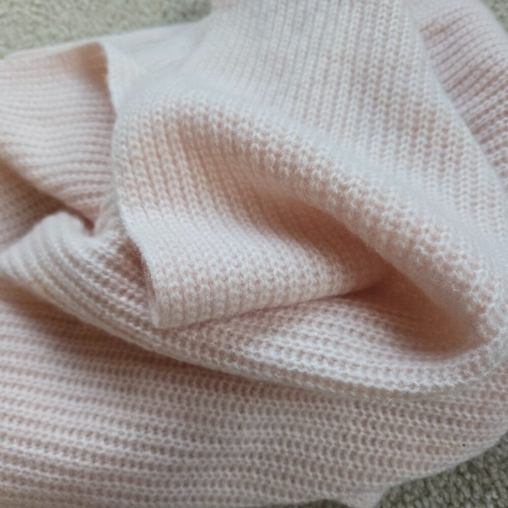 Halogen PINK Cashmere Shaker Stitch Infinity Scarf Pale Pink